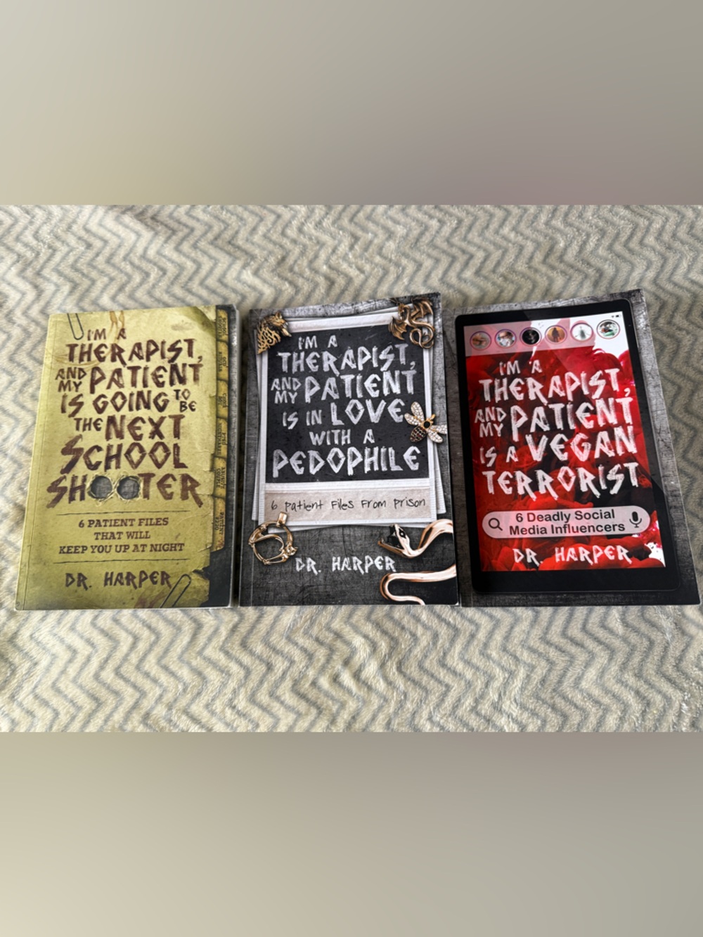 I'm a Therapist and Patient Book Set - Yellow, Black, Red Covers